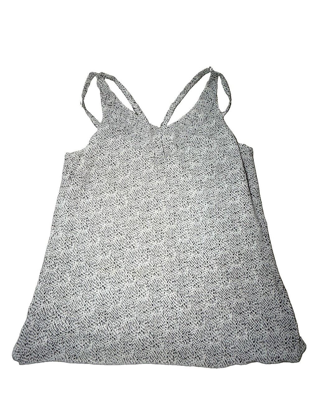 Cabi XS dotted Design Sheer Black And White Classy Tank Top (AW5)
